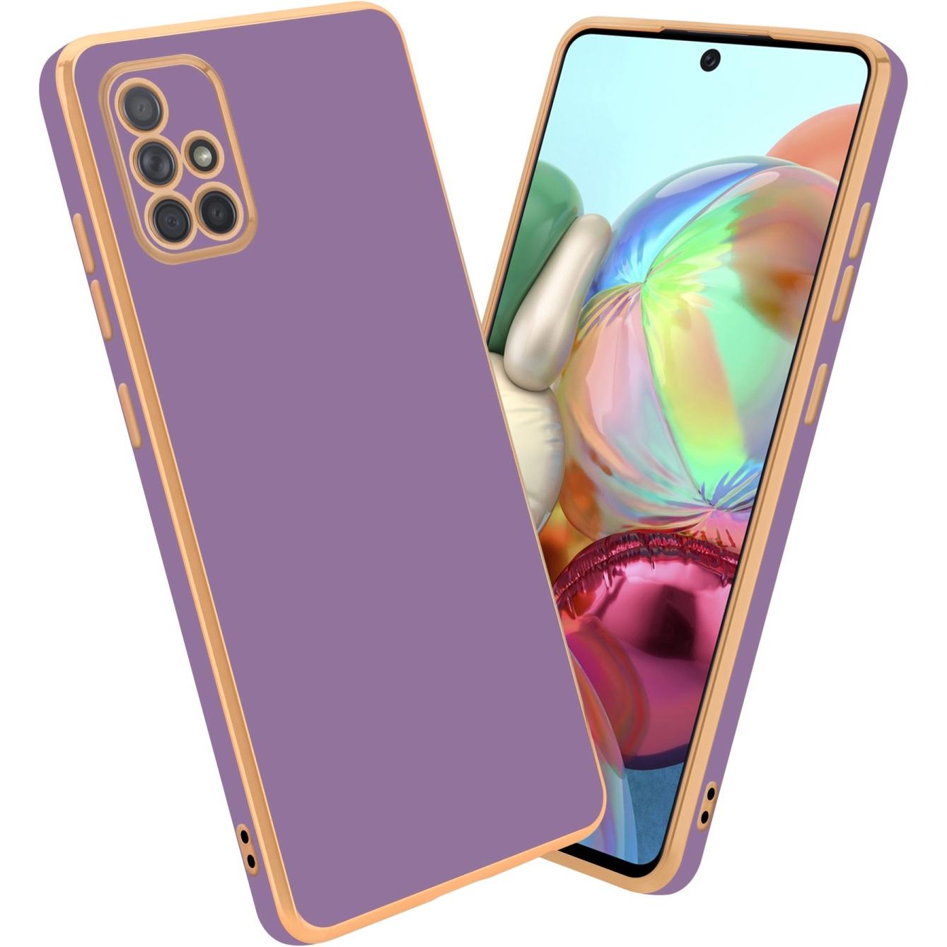 Cadorabo Hülle für Samsung Galaxy A71 4G im TPU mit Kameraschutz LM130 Style (Samsung Galaxy A71), Smartphone Hülle, Vio...