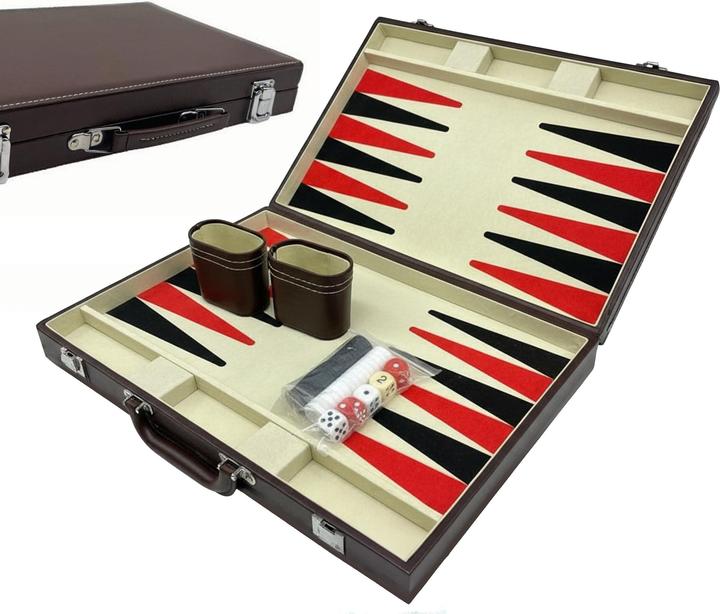 Relaxdays Backgammon-Koffer