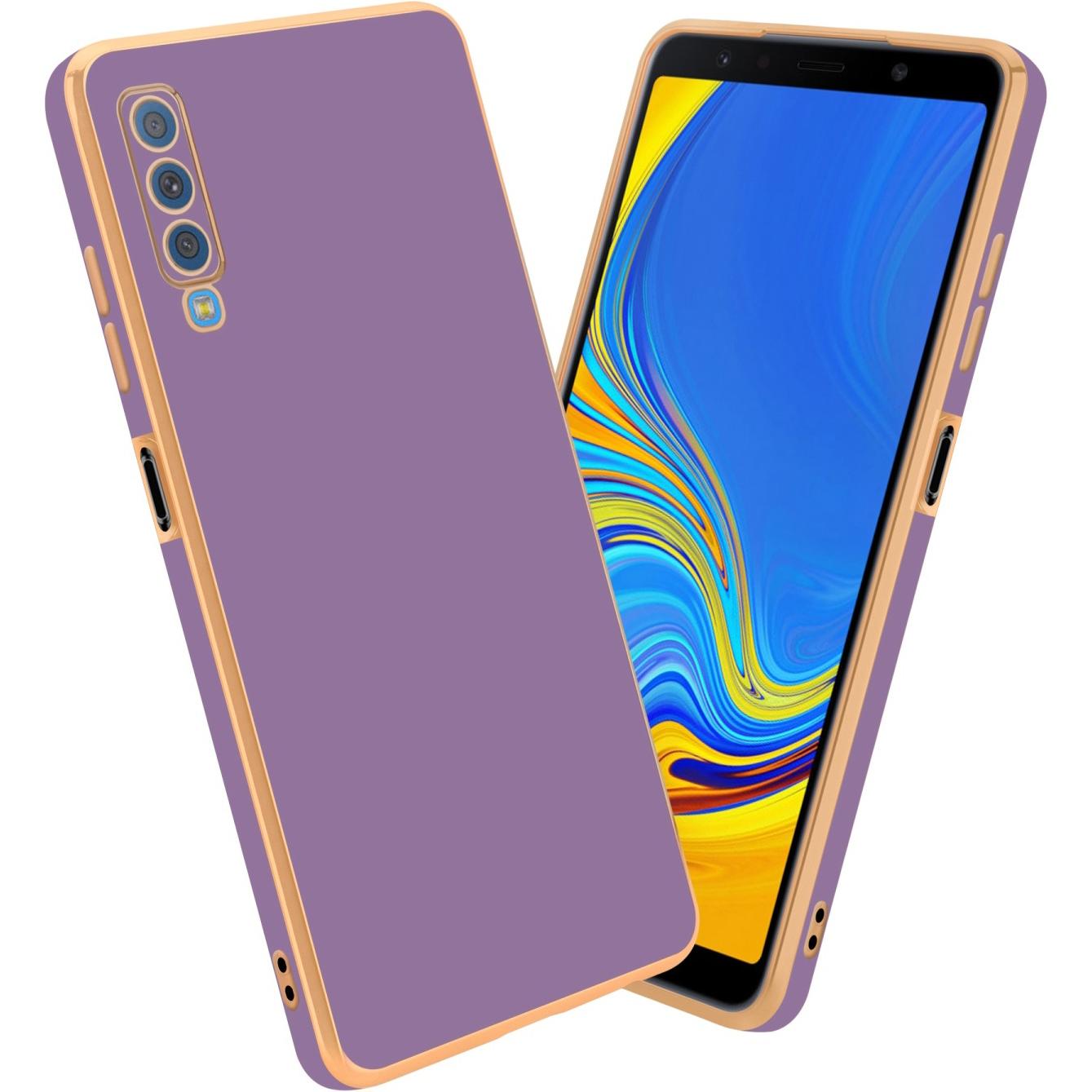 Cadorabo Hülle für Samsung Galaxy A7 2018 im TPU mit Kameraschutz LM130 Style (Samsung Galaxy A7 (2018)), Smartphone Hül...