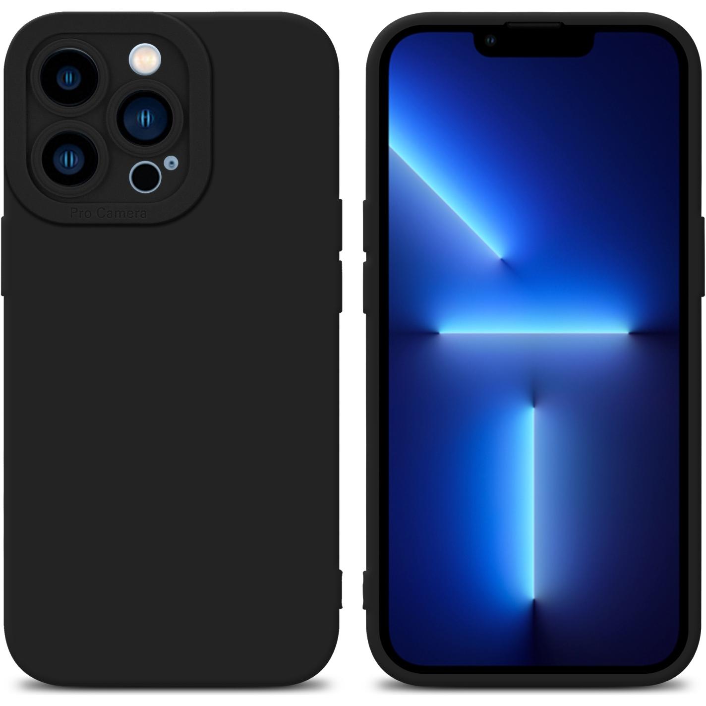 Cadorabo Hülle für Apple iPhone 12 PRO MAX im TPU Fluid LM162 Style (Apple iPhone 12 Pro Max), Smartphone Hülle, Schwarz