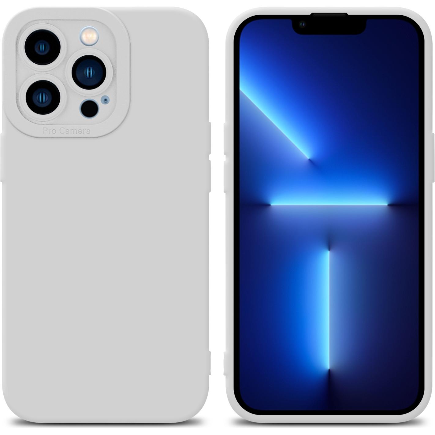 Cadorabo Hülle für Apple iPhone 12 PRO MAX im TPU Fluid LM162 Style (Apple iPhone 12 Pro Max), Smartphone Hülle, Weiss
