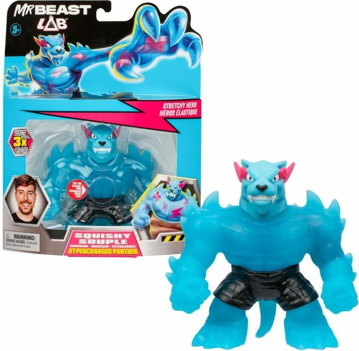 Actual product image Moose Mr Beast Lab Goo Jit Too Stretchy Figure Hypercharged Panther