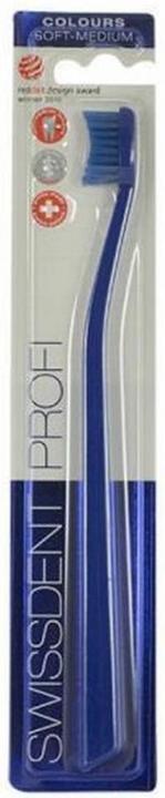 Actual product image Swissdent PROFI Colours Toothbrush Soft-Medium Blue (1 pc) (Medium, 1 x)