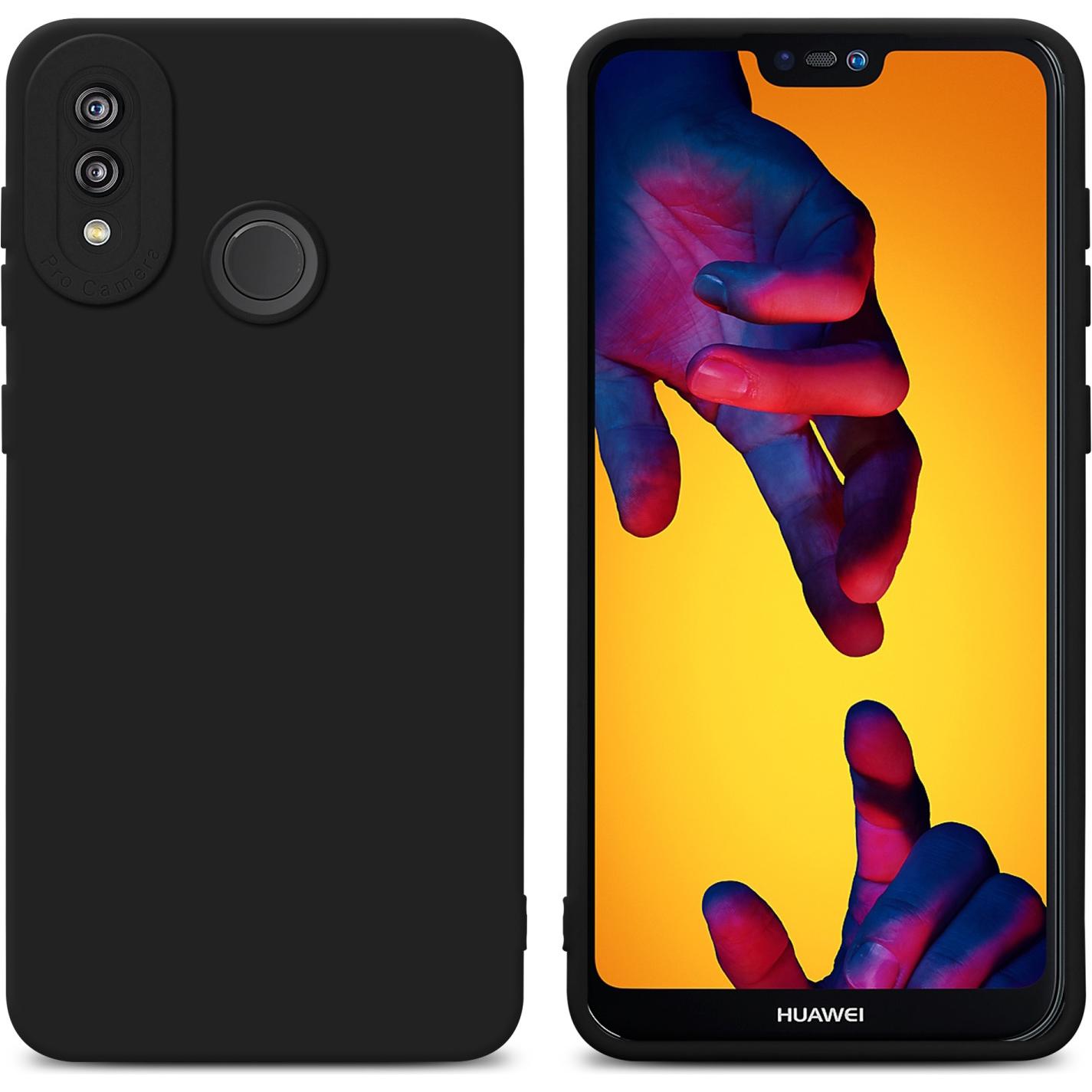 Cadorabo Hülle für Huawei P20 LITE 2018 / NOVA 3E im TPU Fluid LM162 Style (Huawei Nova 3E), Smartphone Hülle, Schwarz