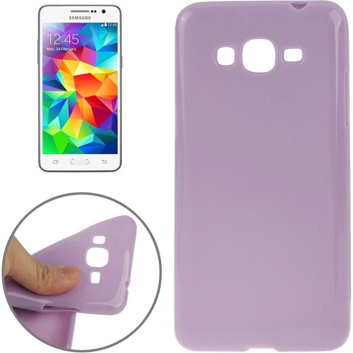 König Design Schutzhülle TPU Case für Handy Samsung Galaxy Grand Prime SM G530H Lila / Violett (Samsung Galaxy Grand Pri...