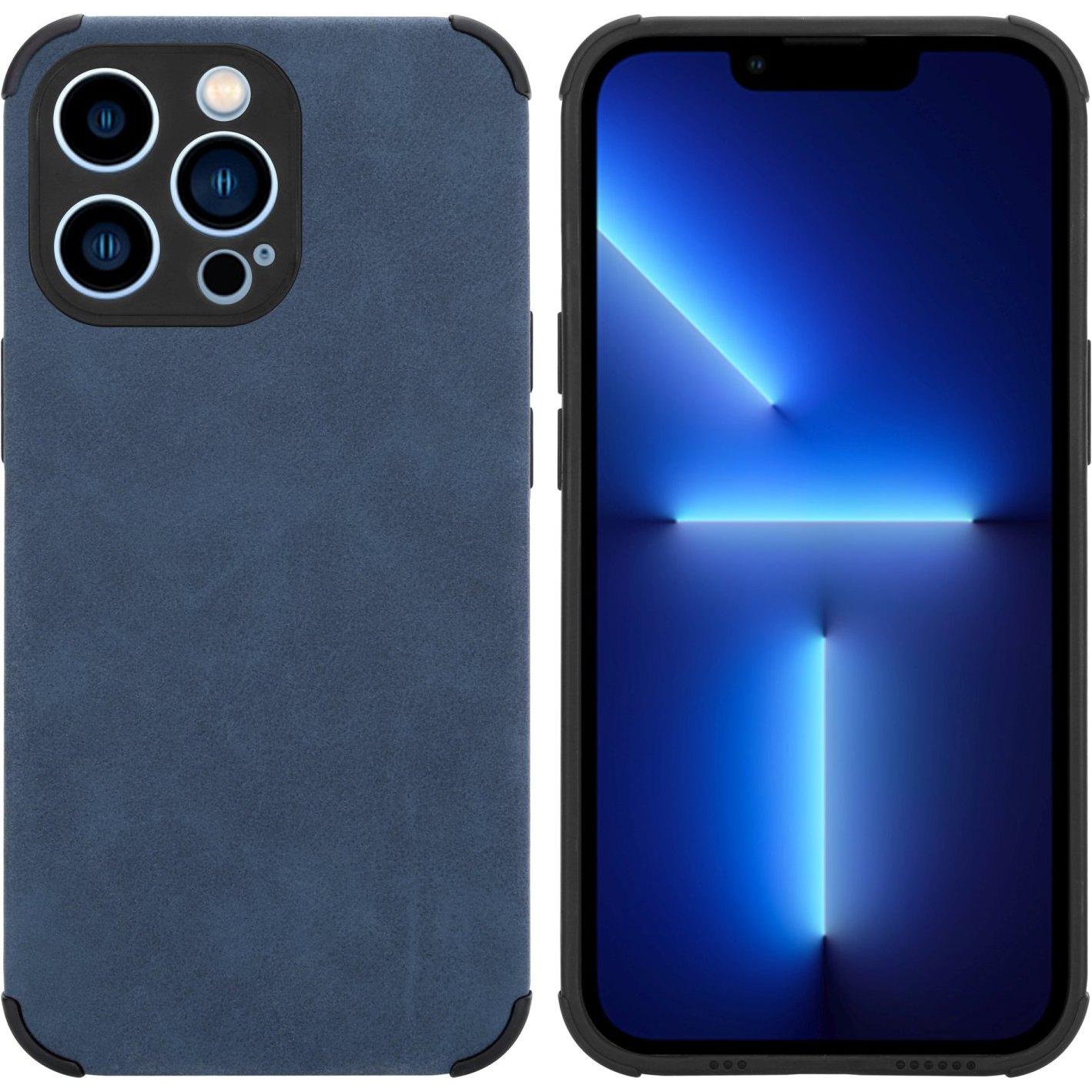 Cadorabo Hülle für Apple iPhone 11 PRO im TPU Matt Leder LM161 Style (Apple iPhone 11 Pro), Smartphone Hülle, Blau