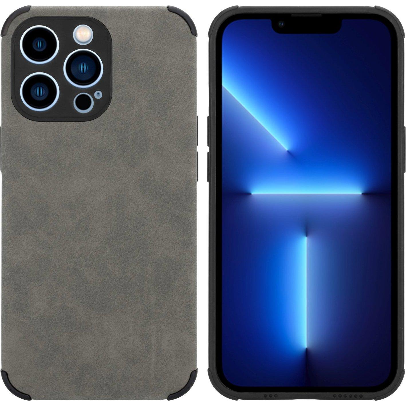 Cadorabo Hülle für Apple iPhone 11 PRO im TPU Matt Leder LM161 Style (Apple iPhone 11 Pro), Smartphone Hülle, Grau