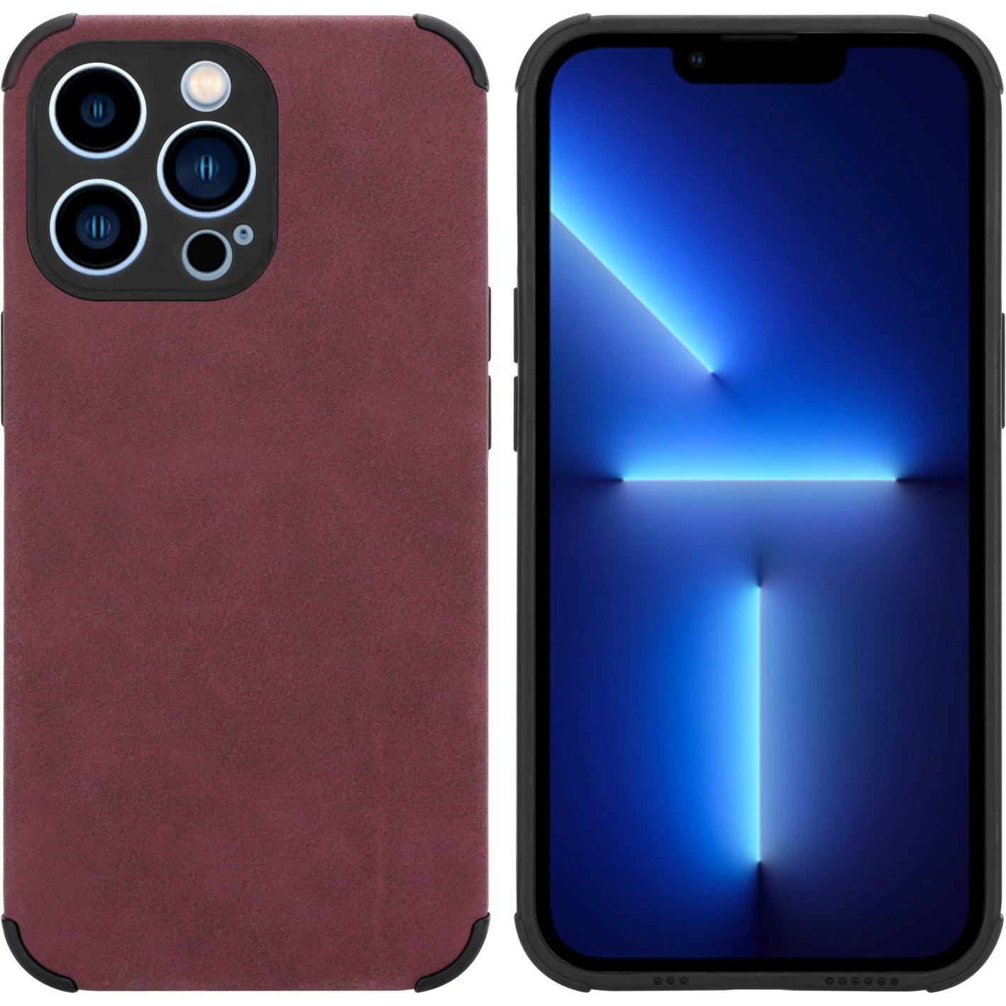 Cadorabo Hülle für Apple iPhone 11 PRO im TPU Matt Leder LM161 Style (Apple iPhone 11 Pro), Smartphone Hülle, Violett
