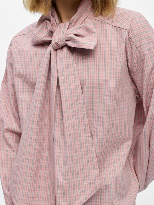 Produktbild Object Schleifenverziertes Karohemd (44)