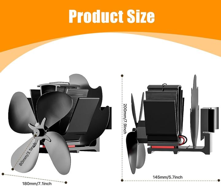 Actual product image Signstek Kaminventilator (14.5 x 18 x 20 cm)