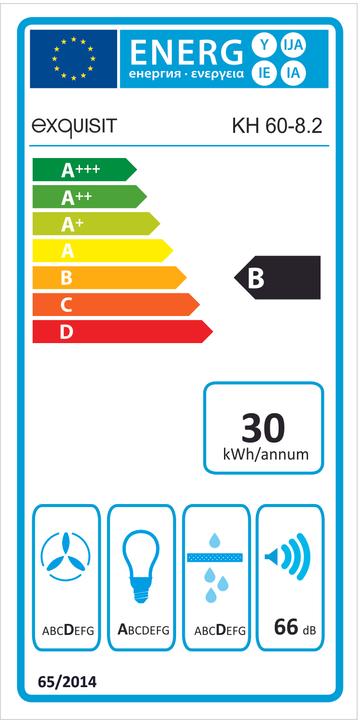 Etichetta energetica Exquisit KFD 61-8 nero (Cappuccio)