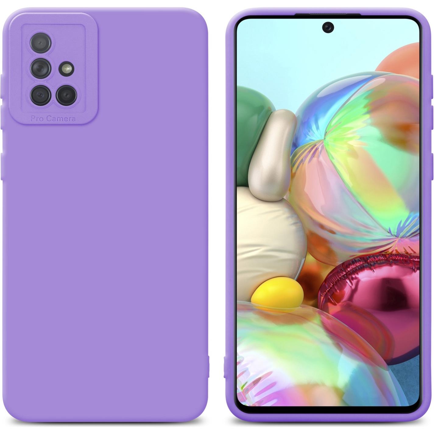 Cadorabo Hülle für Samsung Galaxy A71 4G im TPU Fluid LM162 Style (Samsung Galaxy A71), Smartphone Hülle, Violett