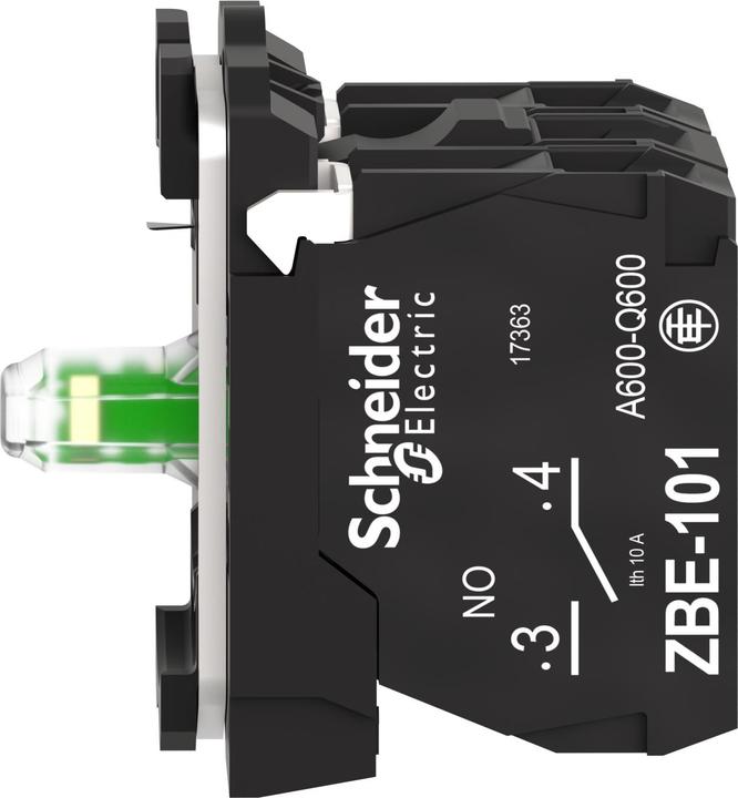 Actual product image Schneider Electric Auxiliary switch block, Ř 22, white Integral ZB5AW0M13