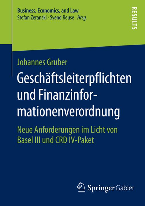 Energie-Label Geschäftsleiterpflichten und Finanzinformationenverordnung (Deutsch, Johannes Gruber, 2015)