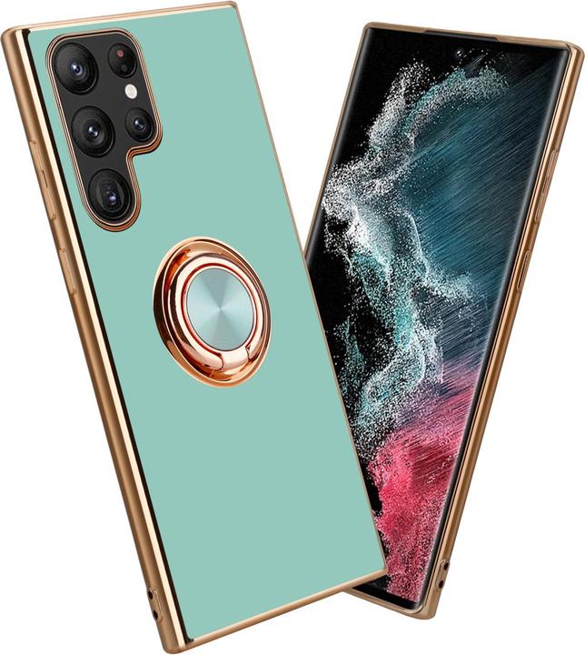Cadorabo Hülle für Samsung Galaxy S22 ULTRA im TPU mit Kameraschutz und Ring LM089 Style (Samsung Galaxy S22 Ultra)