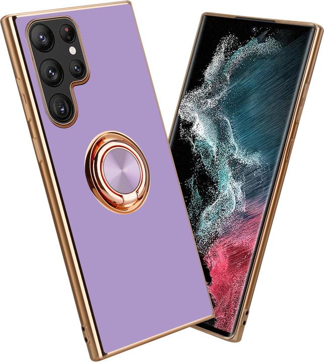 Cadorabo Hülle für Samsung Galaxy S22 ULTRA im TPU mit Kameraschutz und Ring LM089 Style (Samsung Galaxy S22 Ultra)