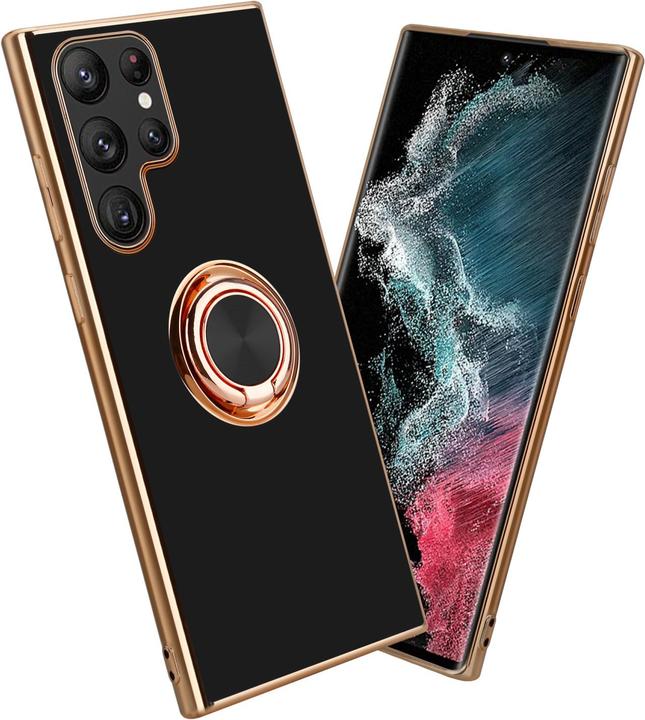 Cadorabo Hülle für Samsung Galaxy S22 ULTRA im TPU mit Kameraschutz und Ring LM089 Style (Samsung Galaxy S22 Ultra)