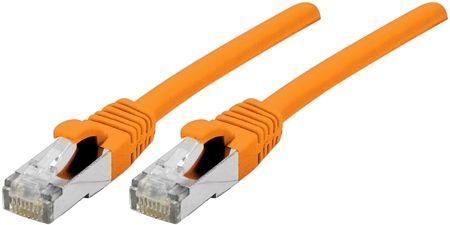 Actual product image Exertis Connect Patch cable S/FTP (PiIMF), Cat 6A (EIA/TIA), orange, 7.5 m Patch cable with particularly narrow bend (S/FTP, CAT6a, 7.50 m)