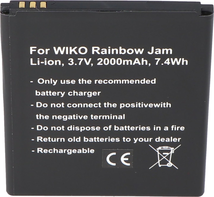 Actual product image Wiko Rainbow Jam battery, Rainbow Jam 4G