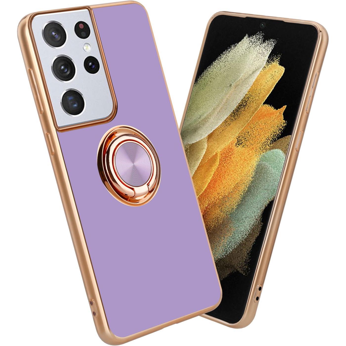 Cadorabo Hülle für Samsung Galaxy S21 ULTRA im TPU mit Kameraschutz und Ring LM089 Style (Samsung Galaxy S21 Ultra), Sma...