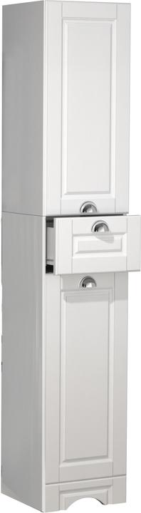 VCM Holz Badmöbel Badregal Badezimmer Badschrank Hochschrank Schublade Landhaus Calaso (35 x 32 cm)