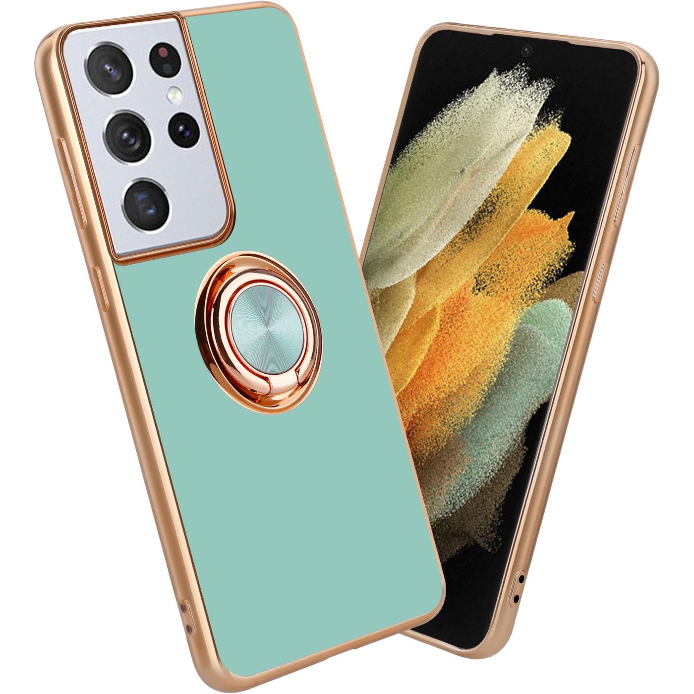Cadorabo Hülle für Samsung Galaxy S21 ULTRA im TPU mit Kameraschutz und Ring LM089 Style (Samsung Galaxy S21 Ultra), Sma...