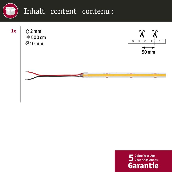 Immagine prodotto Paulmann PAUL Striscia luminosa a LED (Bianco caldo, 500 cm, Interno)