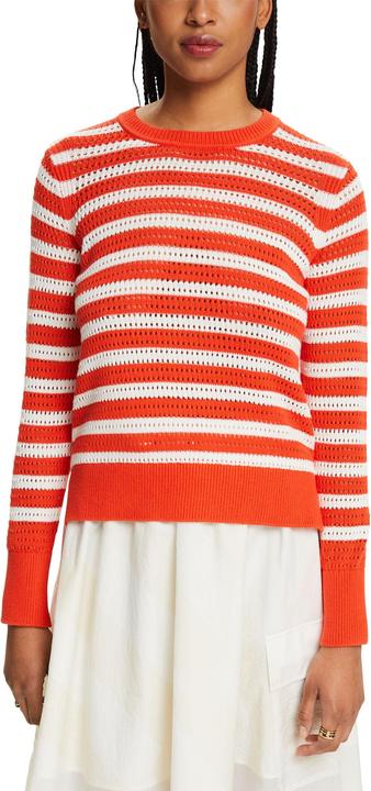 Produktbild Esprit Gestreifter Pullover aus Lochstrick (M)