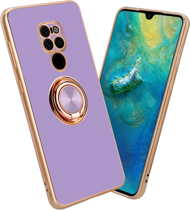 Cadorabo Hülle für Huawei MATE 20 im TPU mit Kameraschutz und Ring LM089 Style (Huawei Mate 20)