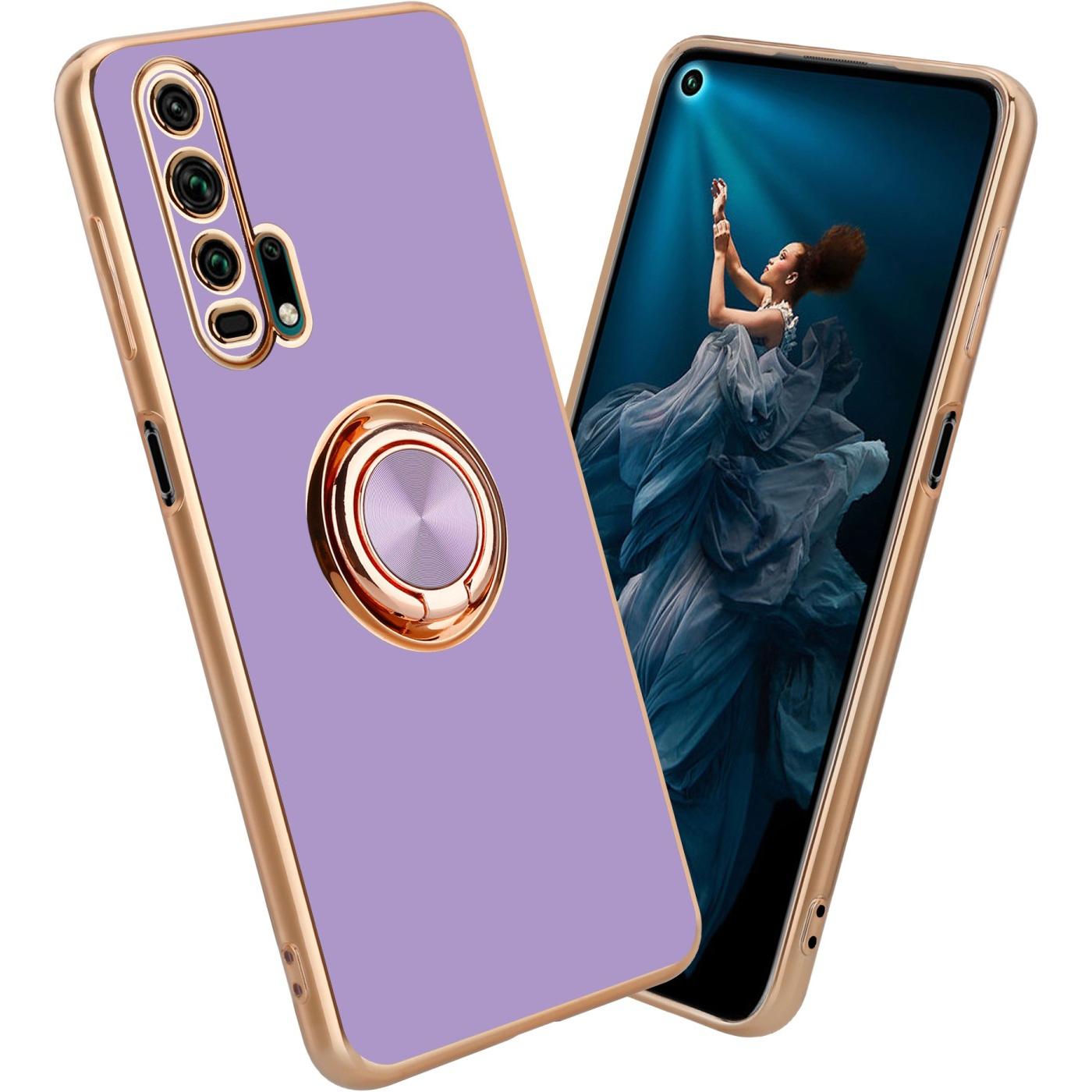 Cadorabo Hülle für Honor 20 PRO im TPU mit Kameraschutz und Ring LM089 Style (Honor 20 Pro), Smartphone Hülle, Violett