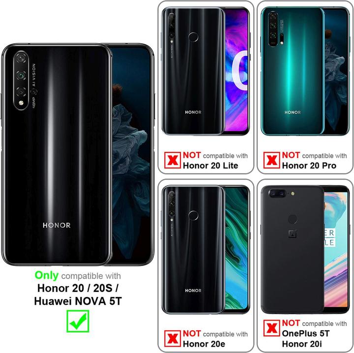 Produktbild Cadorabo Hülle für Honor 20 / 20S / Huawei NOVA 5T im TPU mit Kameraschutz LM130 Style (Huawei Nova 5T, TCL 20S, LG K20)