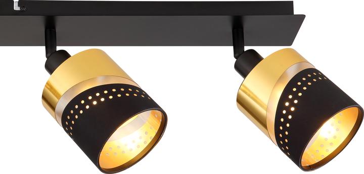 Produktbild Globo Strahler Metall Schwarz Matt, 4xe14