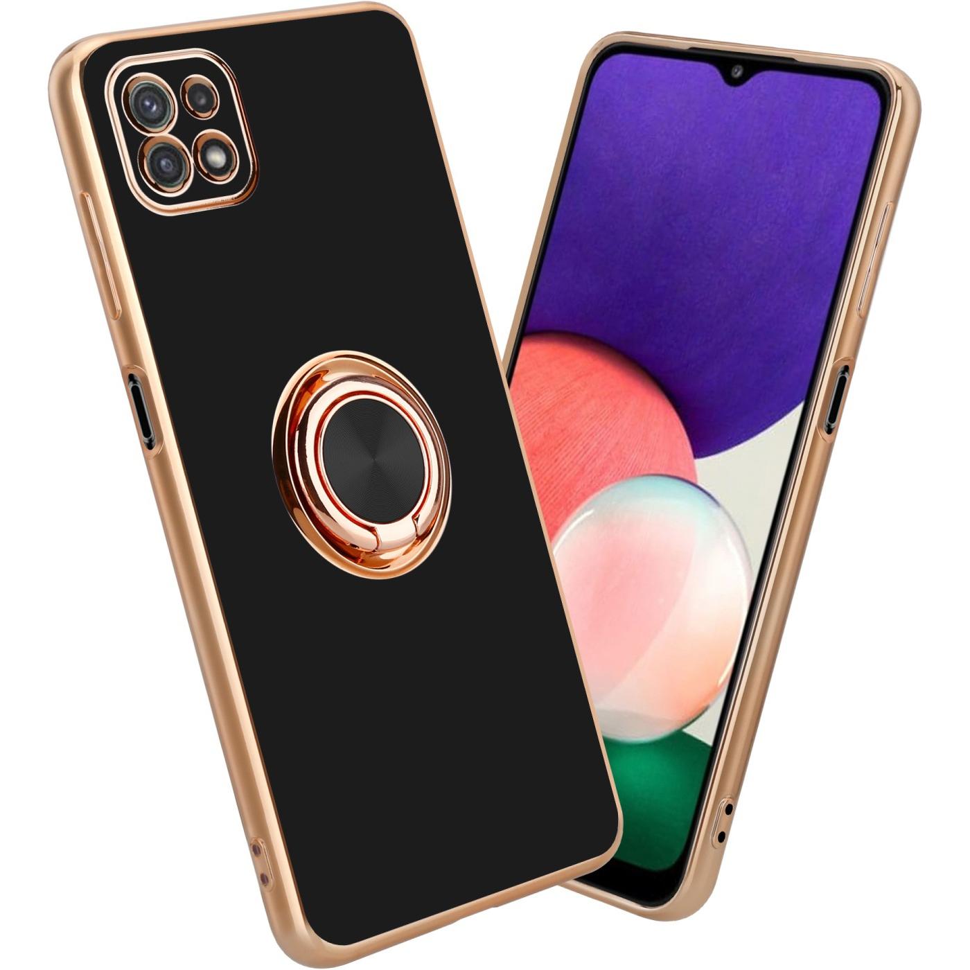 Cadorabo Hülle für Samsung Galaxy A22 5G im TPU mit Kameraschutz und Ring LM089 Style (Samsung Galaxy A22 5G), Smartphon...