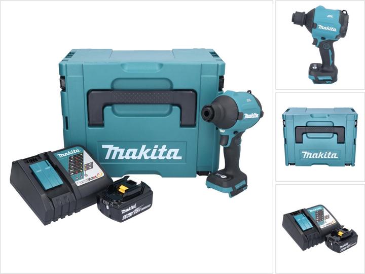 Actual product image Makita DAS 180 RG1J Battery blower 18 V brushless + 1x battery 6,0 Ah + charger + Makpac (Rechargeable battery operated)
