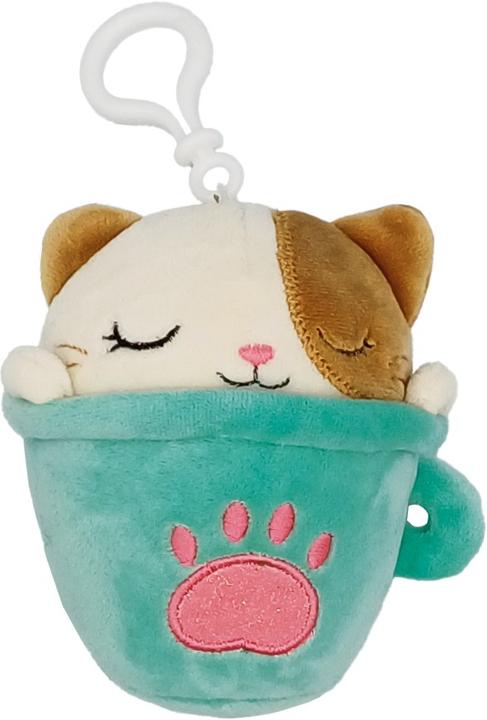 Actual product image Stnux Key ring plush cup animal mix 9 pieces display