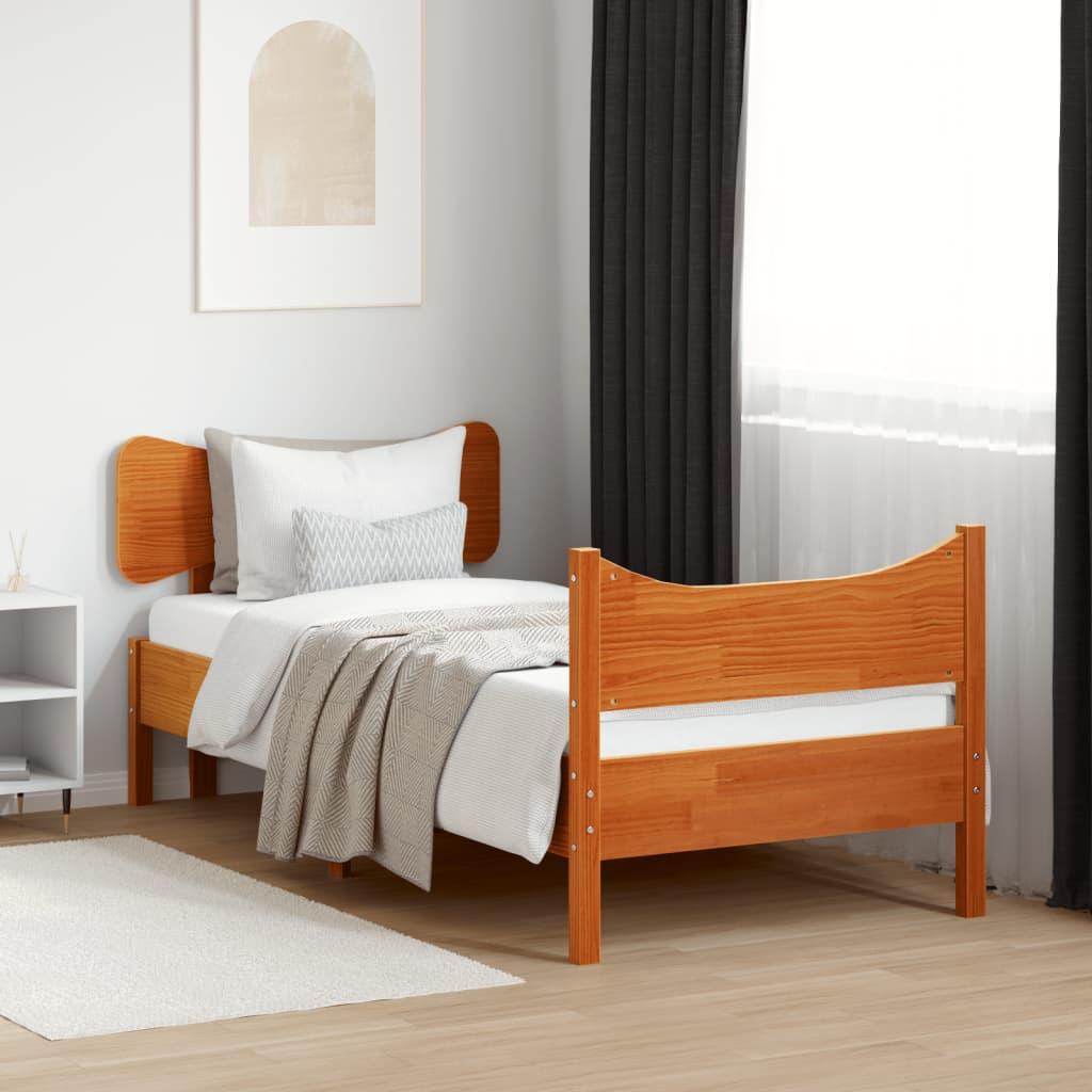 Thumbnail - VidaXL, Bett, Bett mit Kopfteil Kiefer (100 x 200 cm)