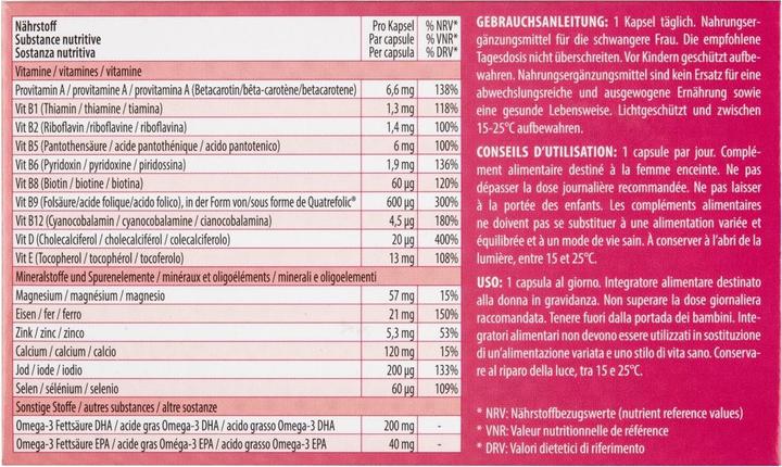 Nährwerte und Zutaten Natalben Plus (1 Stück, Kapseln, 185 g)