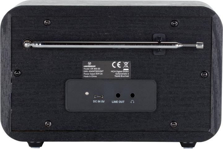 Actual product image DR 300-20 Table radio DAB+, FM Bluetooth®, DAB+, FM rechargeable Black (DAB+, FM, Bluetooth)