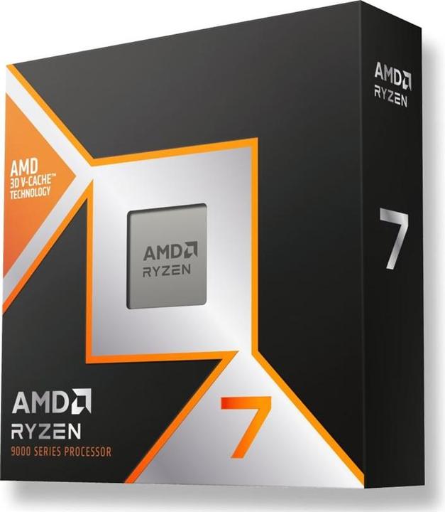 Actual product image AMD Ryzen 7 9800X3D - 4.7 GHz - 8 cores - 16 threads - 96 MB cache memory - Socket AM5 (AM5, 4.70 GHz, 8 -Core)