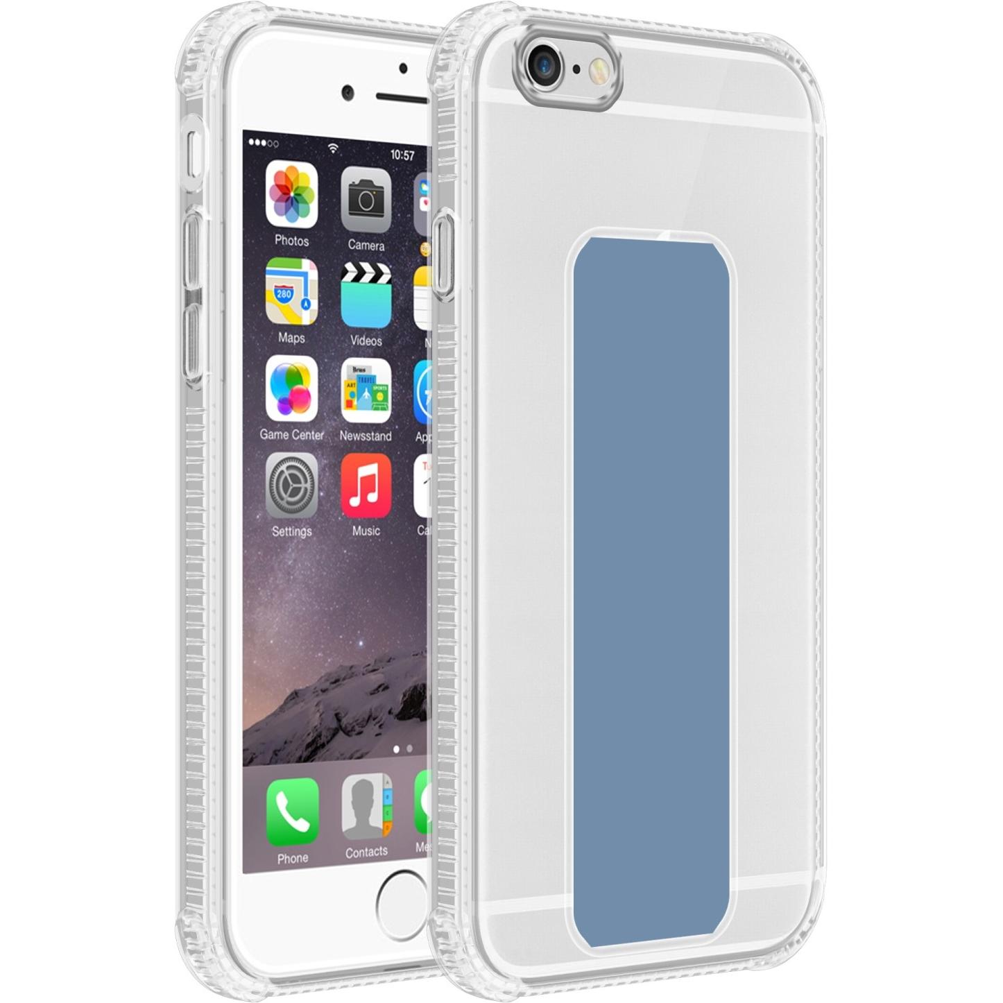 Cadorabo Hülle für Apple iPhone 6 / 6S im TPU mit Halterung LM167 Style (Apple iPhone 6), Smartphone Hülle, Blau