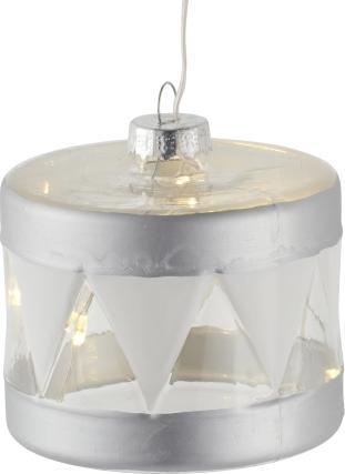 Actual product image Sirius LED tree ornament Elly drum, silver