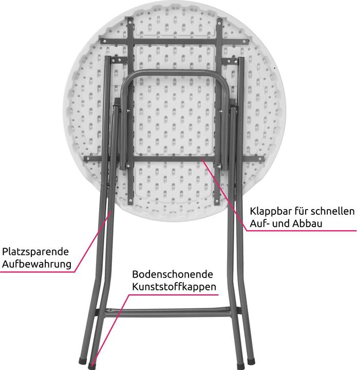 Actual product image tectake Bar table (Ø 80 x 110 cm)