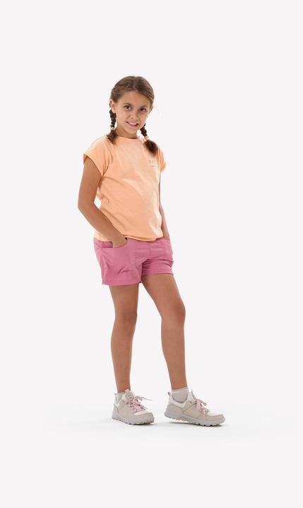 Produktbild Quechua Wanderschuhe Kinder Grösse 35-38 niedrig mit Schnürung - NH500 Low beige/rosa (38)