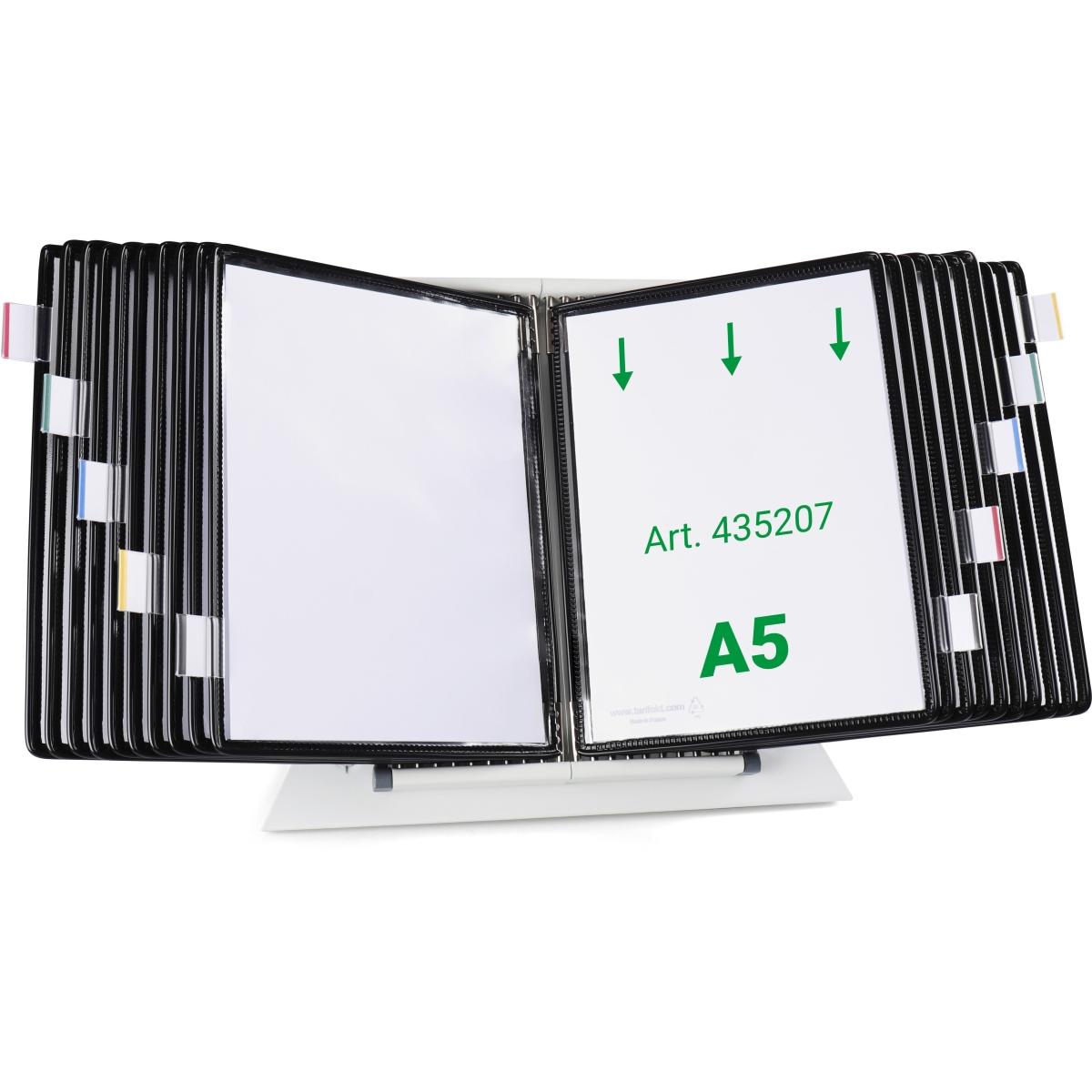 Tarifold, Informationsschild, Sichttafelsystem 435207 DIN A5 schwarz mit 20 St. Sichttafeln