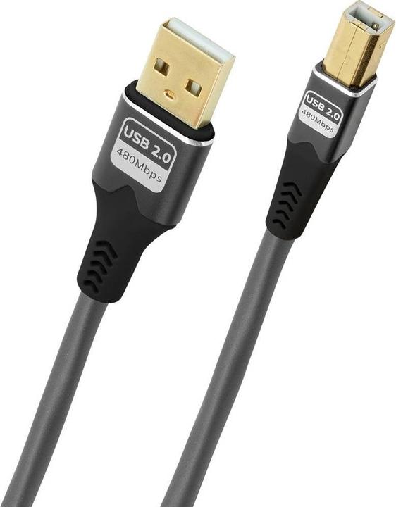Oehlbach USB Typ A - Typ B Kabel - USB 2 - Innenleiter aus OFC – sauerstofffreiem Kupfer (7.50 m, USB 2.0)
