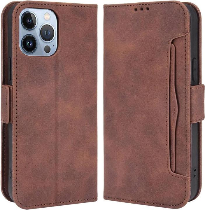 Immagine prodotto Cover-Discount iPhone 14 Pro - Custodia con molti scomparti per carte di credito marrone (Apple iPhone 14 Pro)