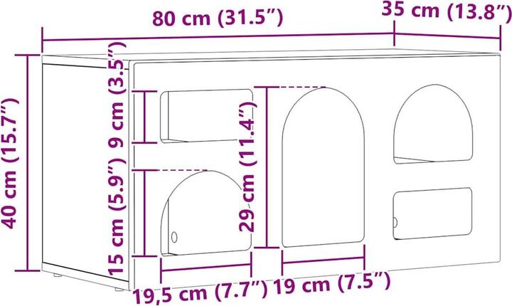 Actual product image vidaXL TV-Schränk (80 x 35 x 40 cm)
