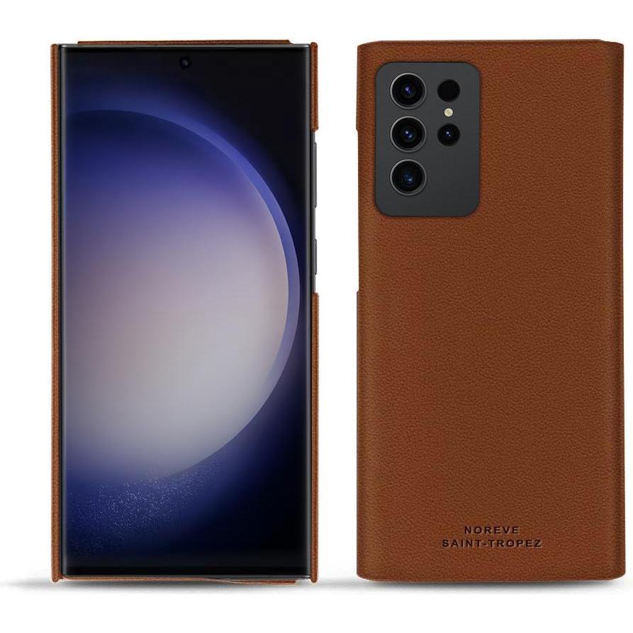 Thumbnail - Noreve Lederschutzhülle (Samsung Galaxy S23 Ultra), Smartphone Hülle, Braun