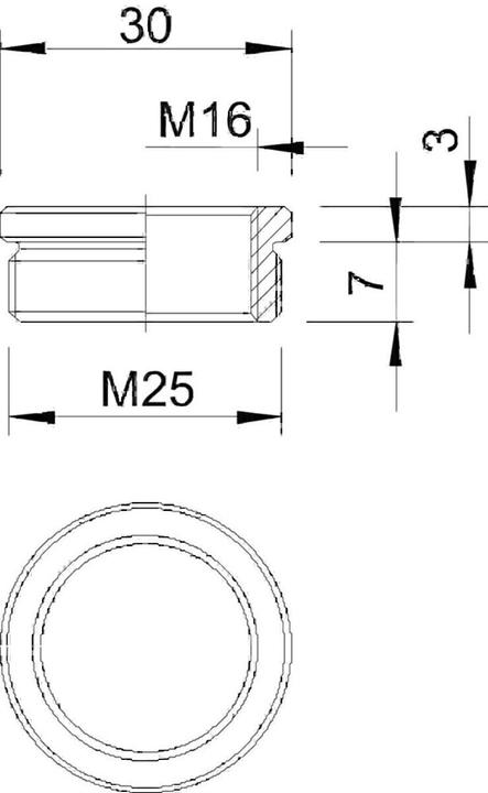 Produktbild OBO Bettermann Reduktion Messing 167 R MS M25-16 1 St.