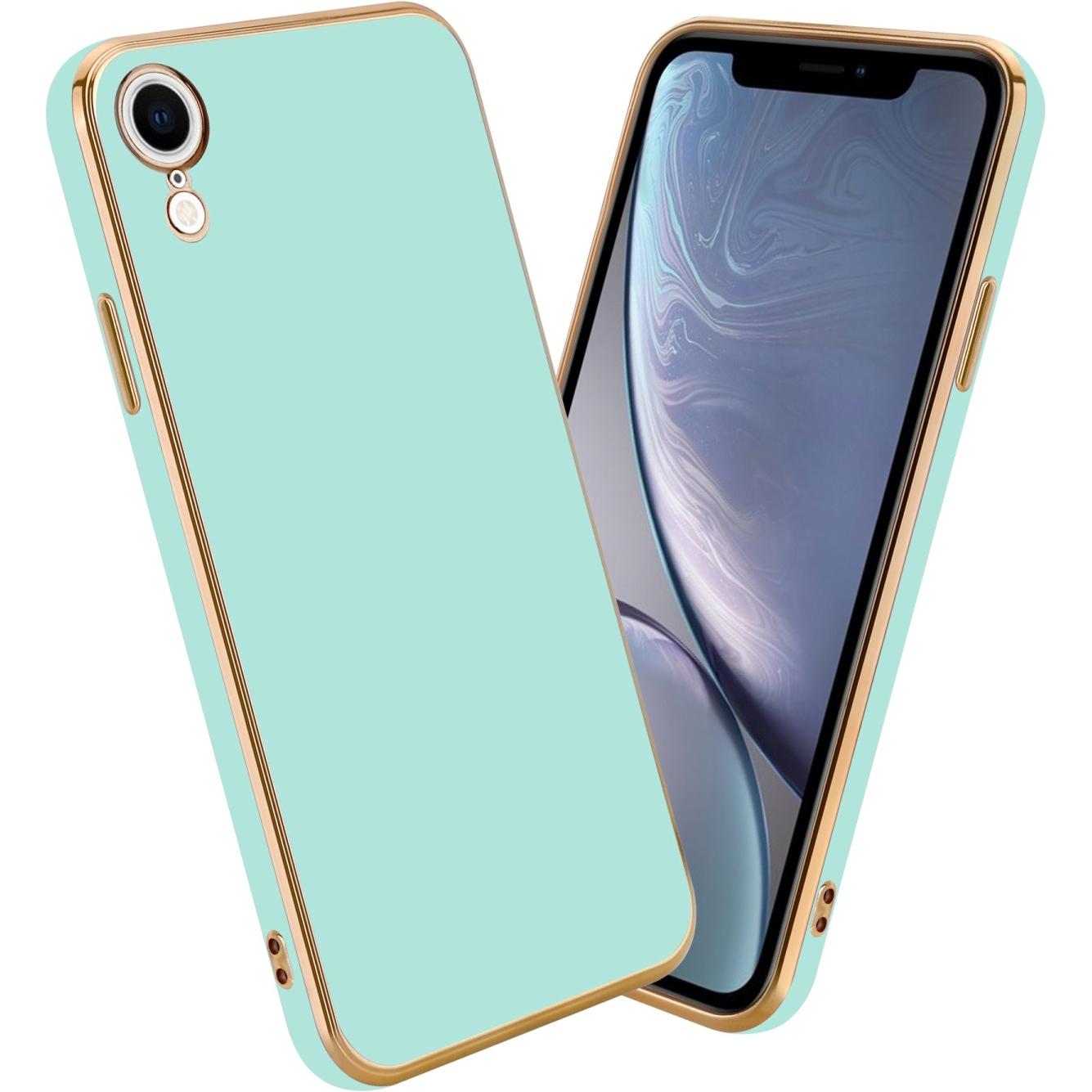 Cadorabo Hülle für Apple iPhone XR im TPU mit Kameraschutz LM130 Style (Apple iPhone XR), Smartphone Hülle, Grün